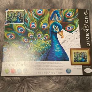 🆕PaintWorks paint by number “wild feathers”14 x 11